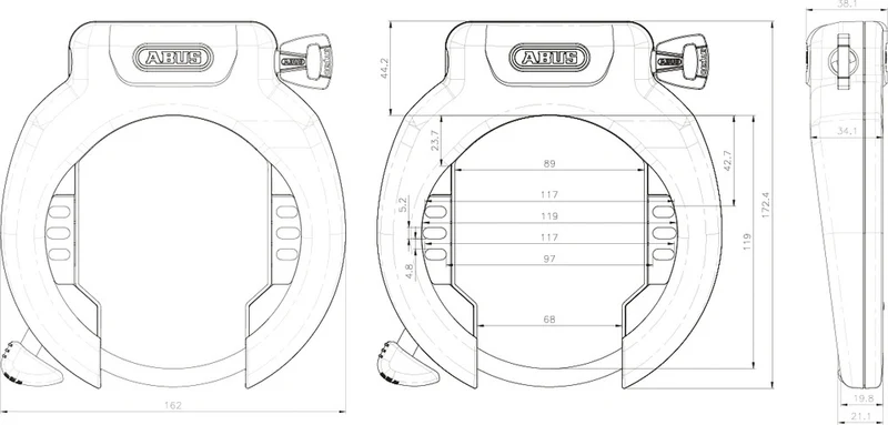 Abus AMPARO 4750 NR OE Rahmenschloss schwarz