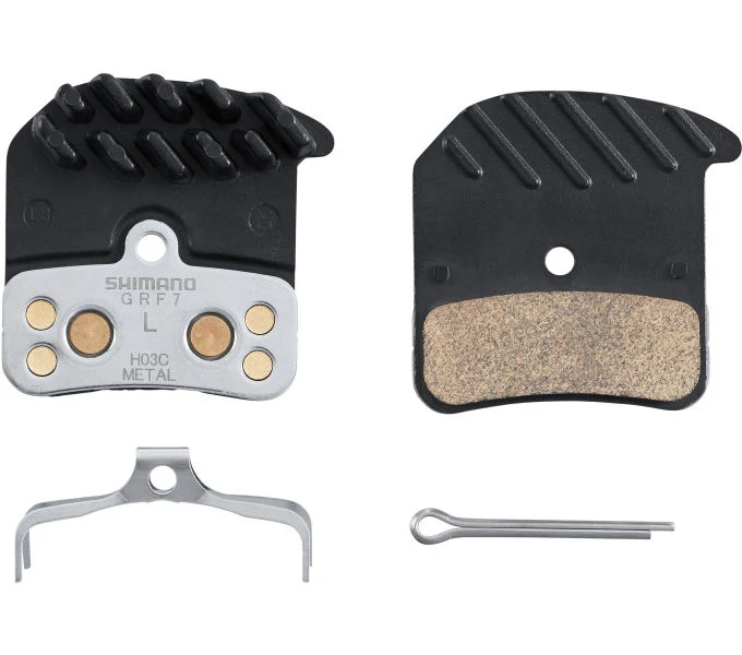 Shimano Ice-Tech H03C Metall mit Kühlrippen Scheibenbremsbeläge 1 Paar