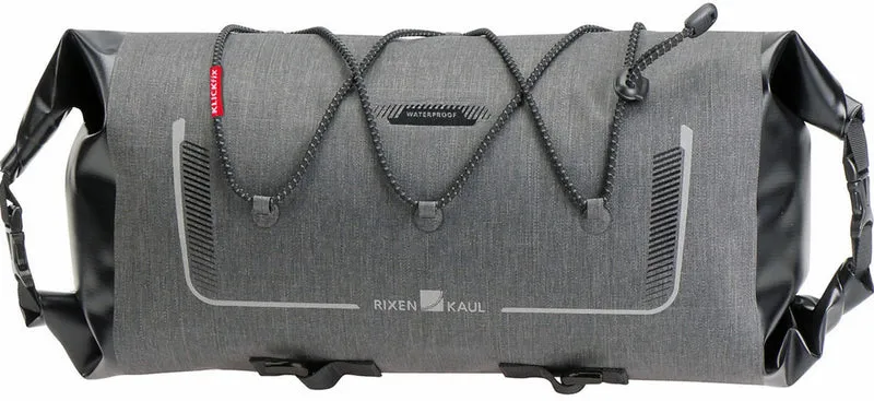 KLICKfix Bikepack Waterproof Lenkertasche grau/schwarz 6 - 12 L
