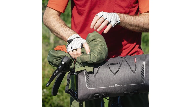 KLICKfix Bikepack Waterproof Lenkertasche grau/schwarz 6 - 12 L