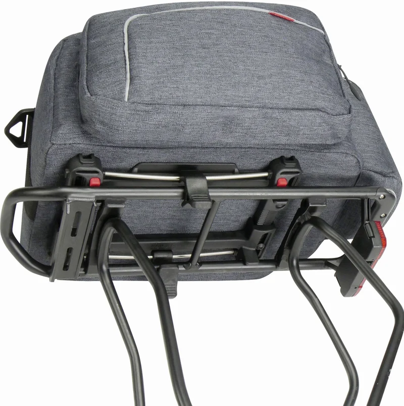 KLICKfix Rackpack Sport Plus mit Uniklip 2 Gepäckträgertasche grau 12 - 18 L