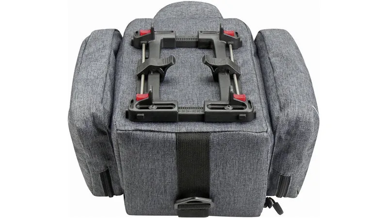 KLICKfix Rackpack Sport Plus mit Uniklip 2 Gepäckträgertasche grau 12 - 18 L