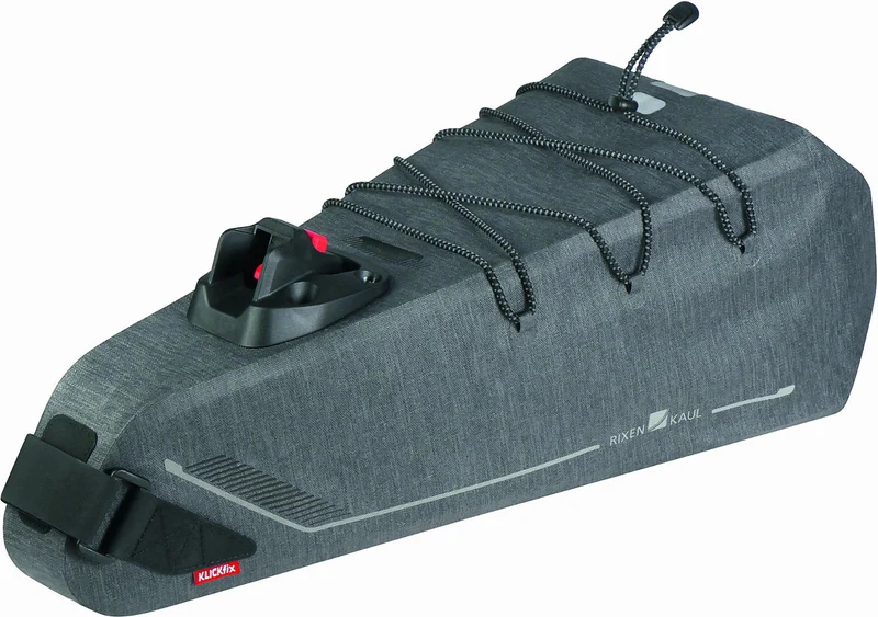 KLICKfix Bikepack X Waterproof Satteltasche grau 8 - 10 L