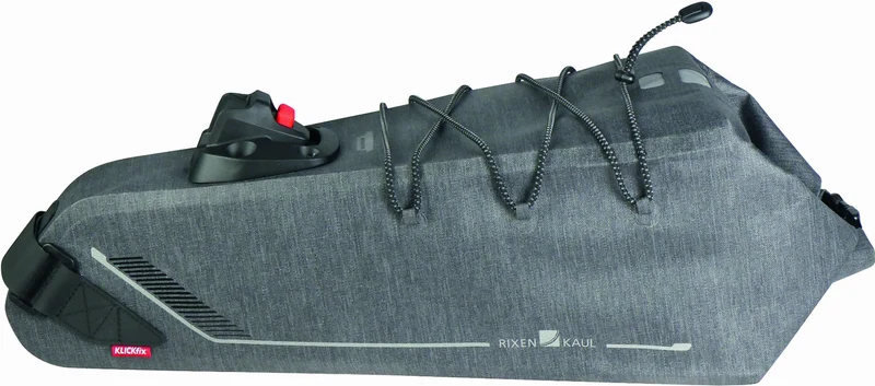 KLICKfix Bikepack X Waterproof Satteltasche grau 8 - 10 L