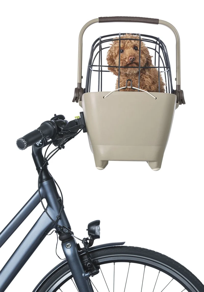 Basil Buddy, Vorderradkorb für Hund/Tier braun