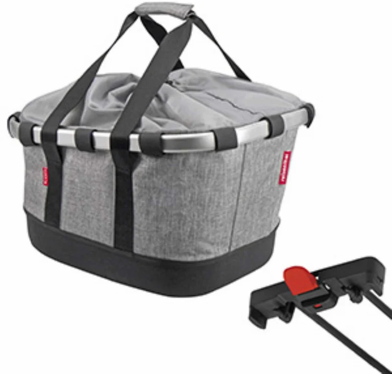 KLICKfix Bikebasket GT Gepäckträgertasche für Racktime grau