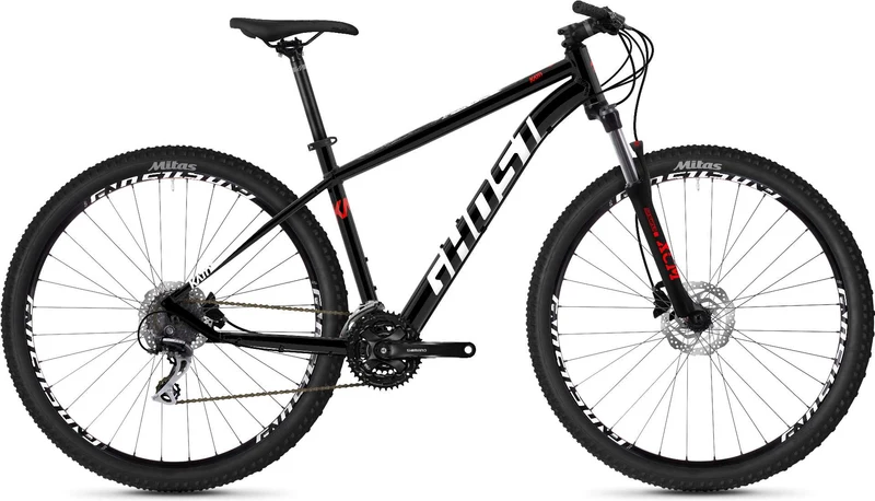 Ghost Kato 3.9 AL U 29" MTB-Hardtail jet black / star white / fiery red