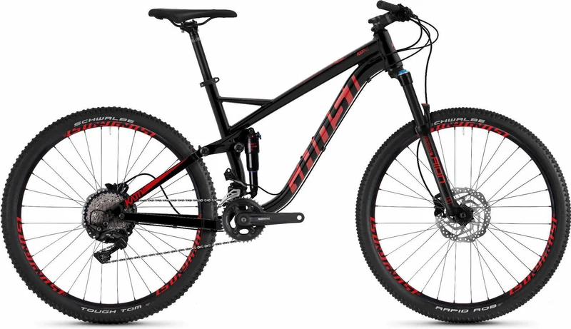 Ghost Kato FS 3.7 AL U 27,5" MTB-Fully jet black / riot red