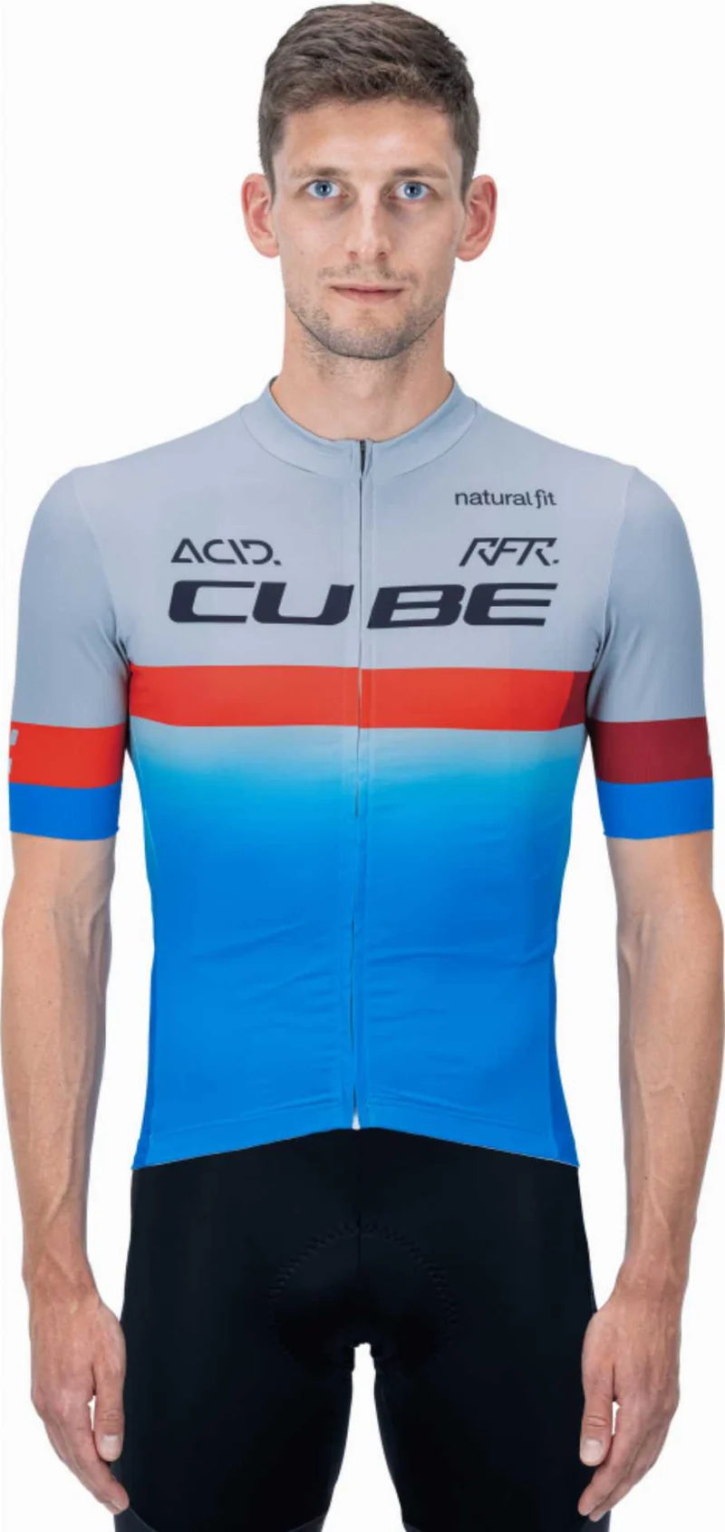 Cube Teamline Trikot kurzarm blue´n´red´n´grey