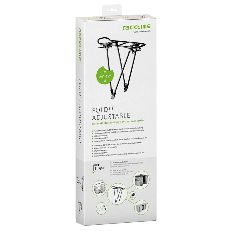 Racktime Gepäckträger FOLD IT adjustable 24"-29