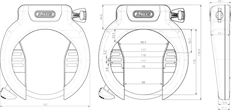 Abus Pro Amparo 4750X Rahmenschloss black