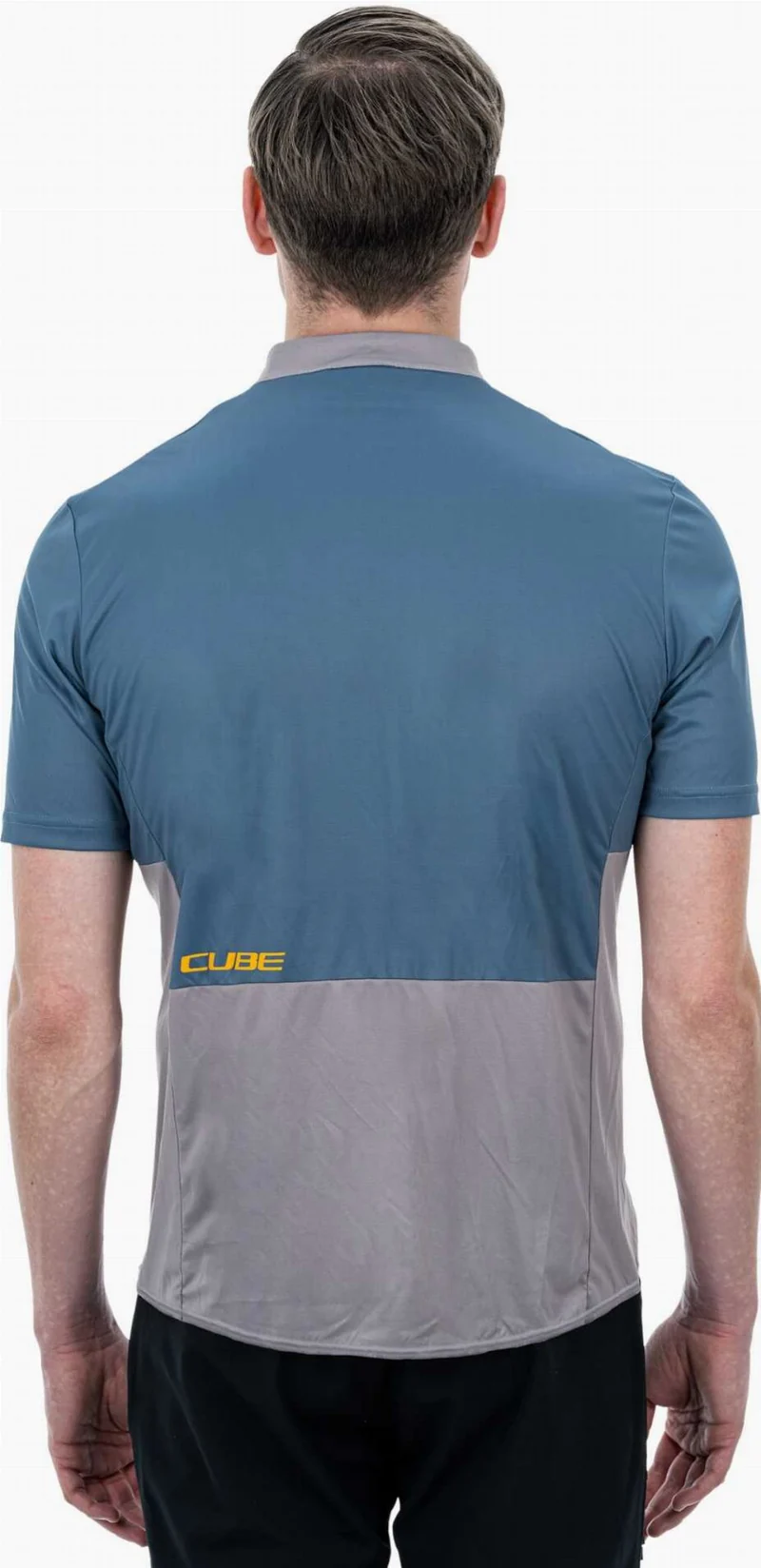 Cube ATX Trikot Half Zip Kurzarm beige´n´blue