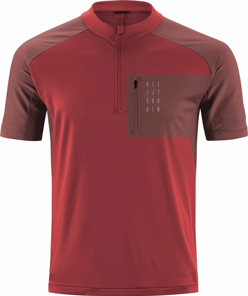 Cube ATX Trikot Half Zip Kurzarm red
