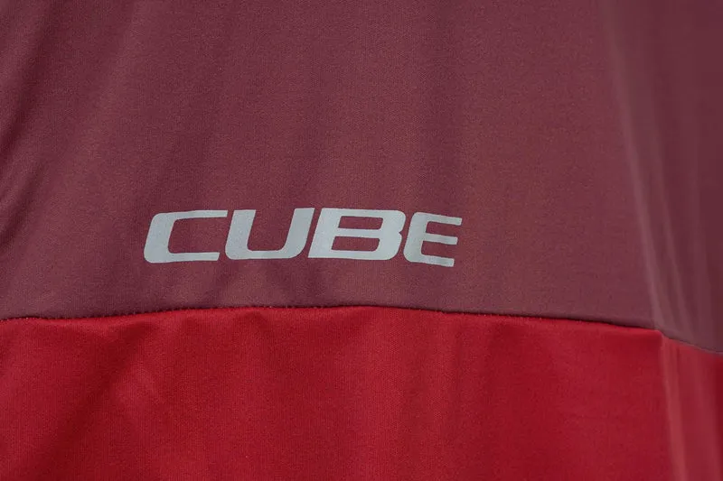 Cube ATX Trikot Half Zip Kurzarm red