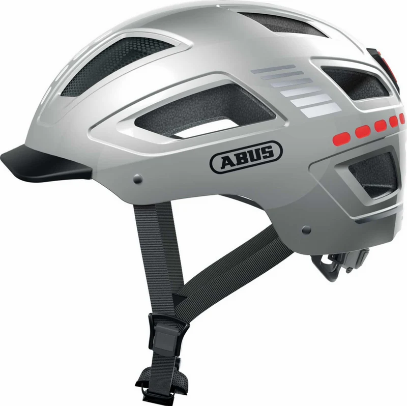 Abus Hyban 2.0 LED Helm signal silver