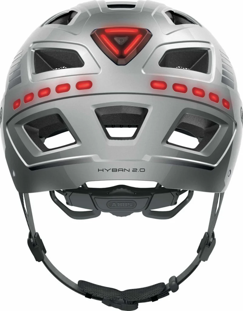 Abus Hyban 2.0 LED Helm signal silver