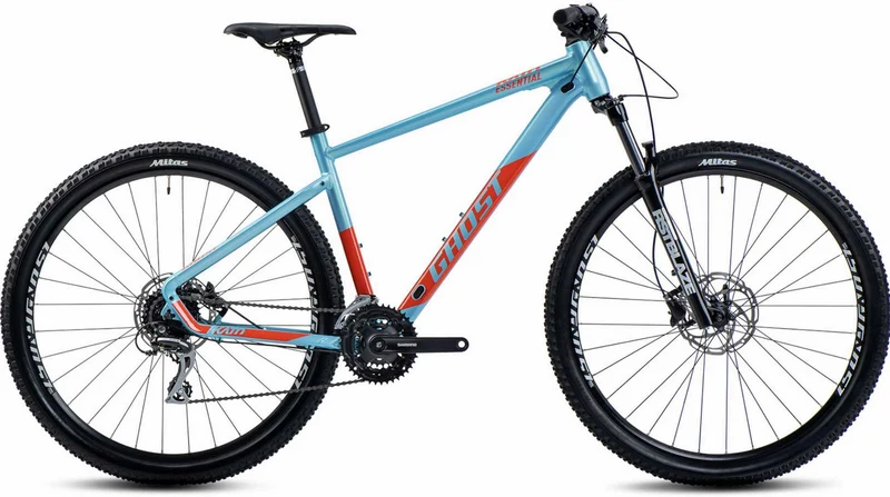 Ghost Kato Essential AL MTB-Hardtail Diamant 27,5" baby blue pearl/dark orange glossy