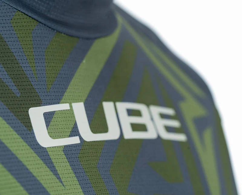 Cube ATX Rundhalstrikot TM Langarm olive´n´grey