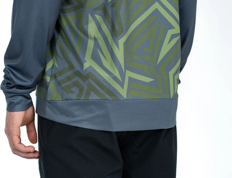 Cube ATX Rundhalstrikot TM Langarm olive´n´grey