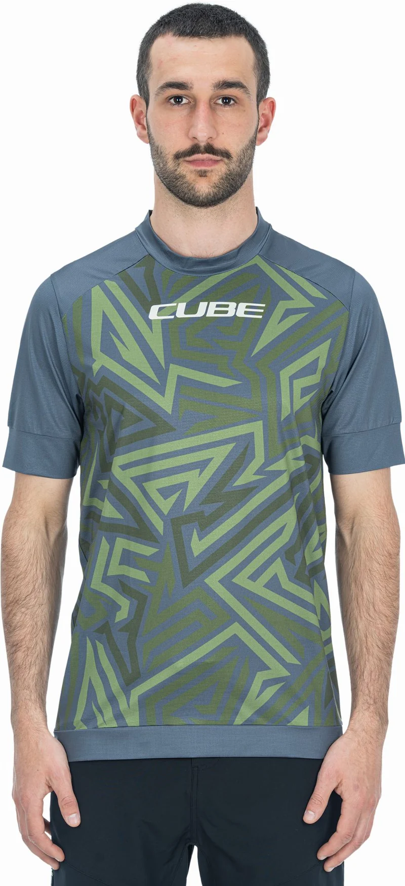 Cube ATX Rundhalstrikot TM Kurzarm olive´n´grey