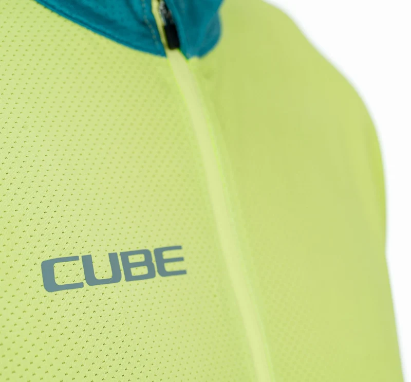 Cube ATX Trikot Half Zip CMPT Kurzarm green´n´lime
