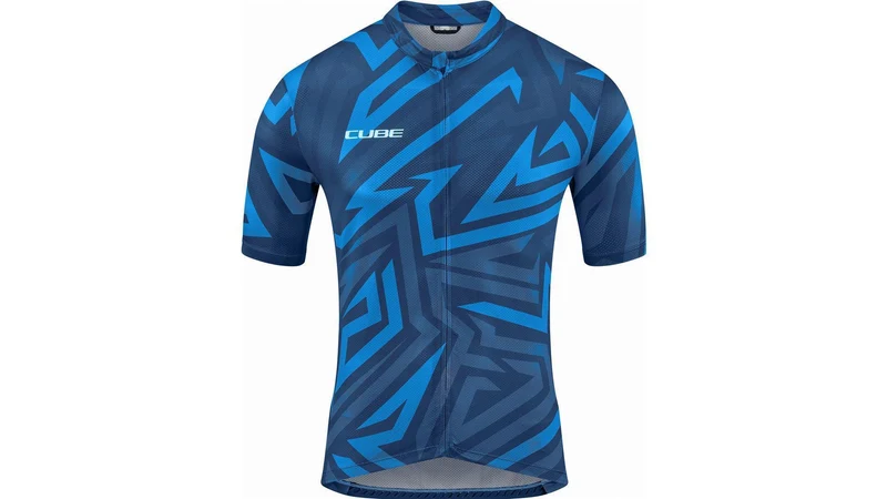 Cube ATX Trikot Full Zip CMPT Kurzarm blue