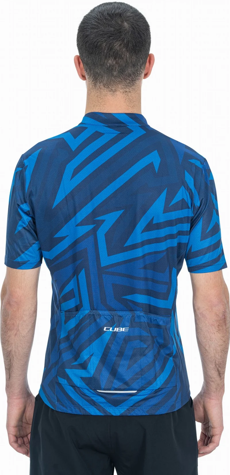 Cube ATX Trikot Full Zip CMPT Kurzarm blue