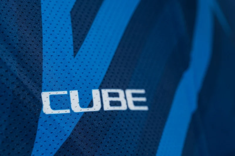 Cube ATX Trikot Full Zip CMPT Kurzarm blue