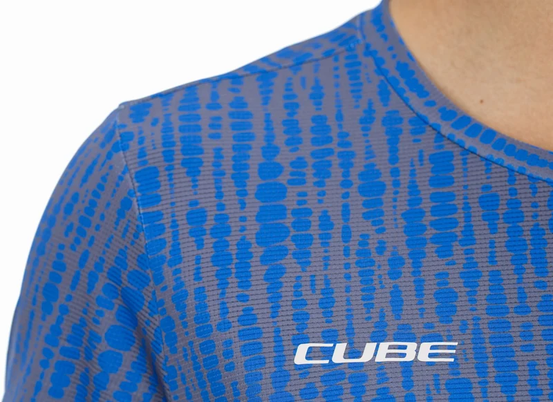 Cube ATX WS Rundhalstrikot Kurzarm violet pattern