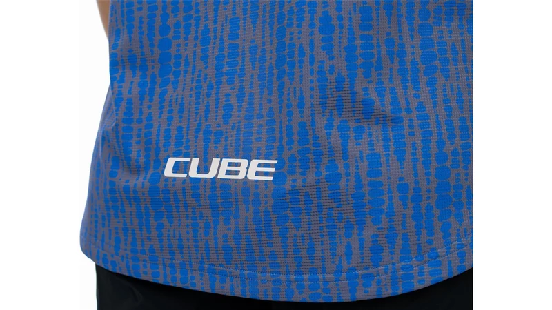 Cube ATX WS Rundhalstrikot Kurzarm violet pattern