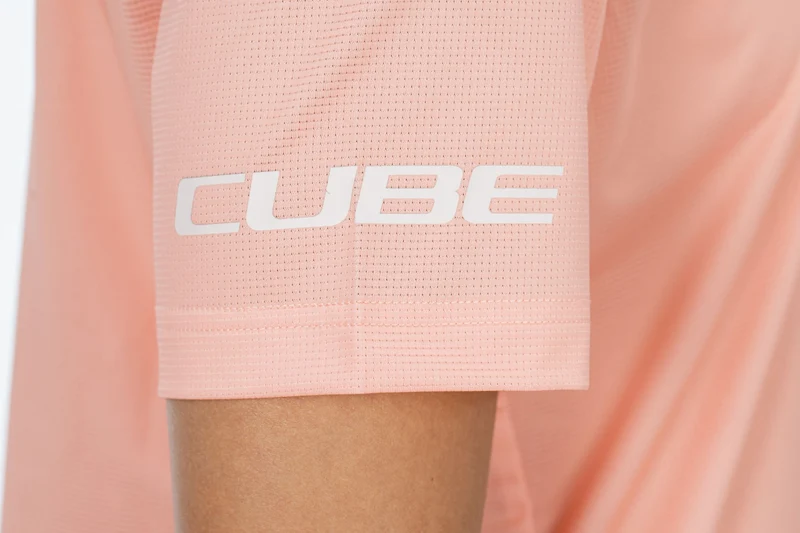 Cube ATX WS Rundhalstrikot Kurzarm coral