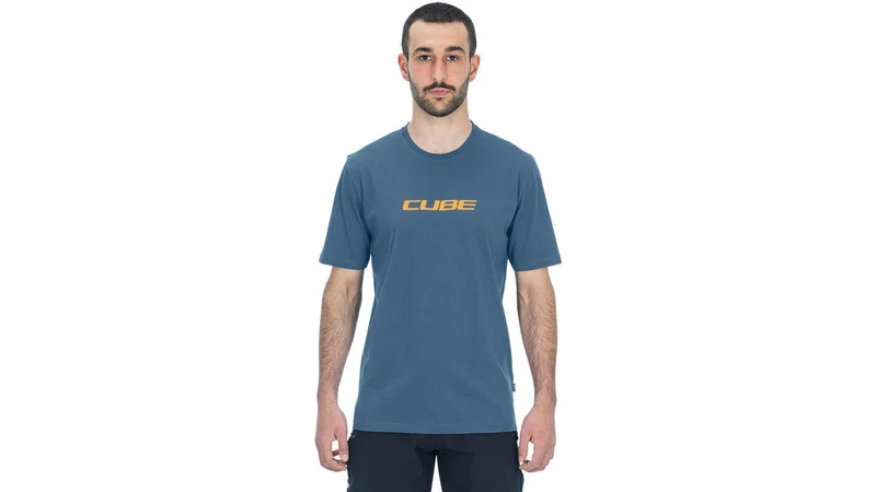 Cube Organic T-Shirt Mountains blue