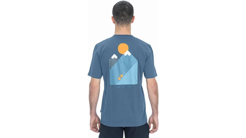 Cube Organic T-Shirt Mountains blue