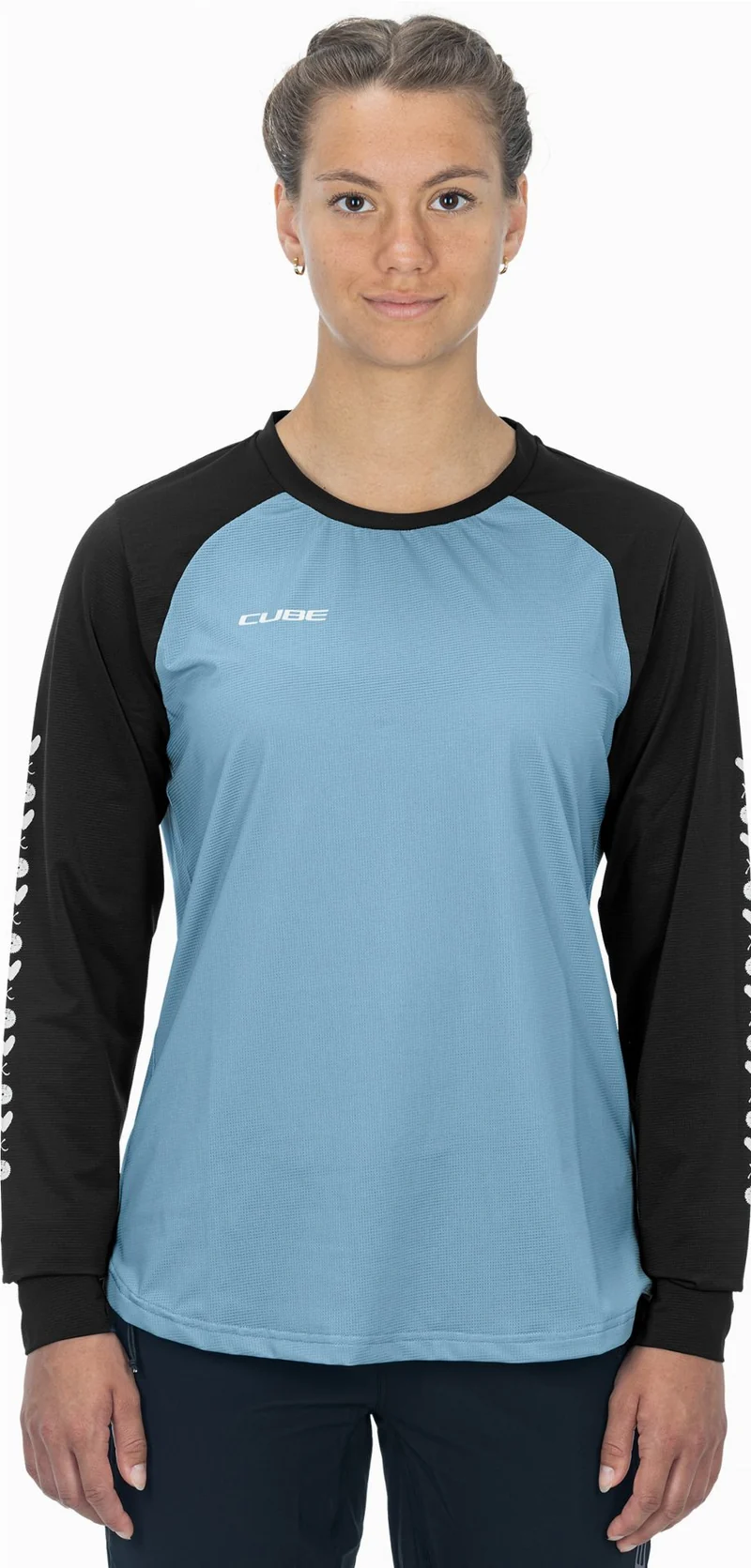 Cube ATX WS Rundhalstrikot Langarm blue´n´black