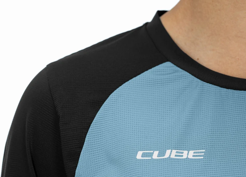 Cube ATX WS Rundhalstrikot Langarm blue´n´black