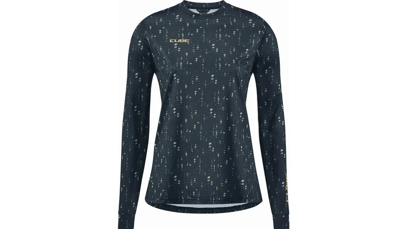 Cube ATX WS Rundhalstrikot Langarm black pattern