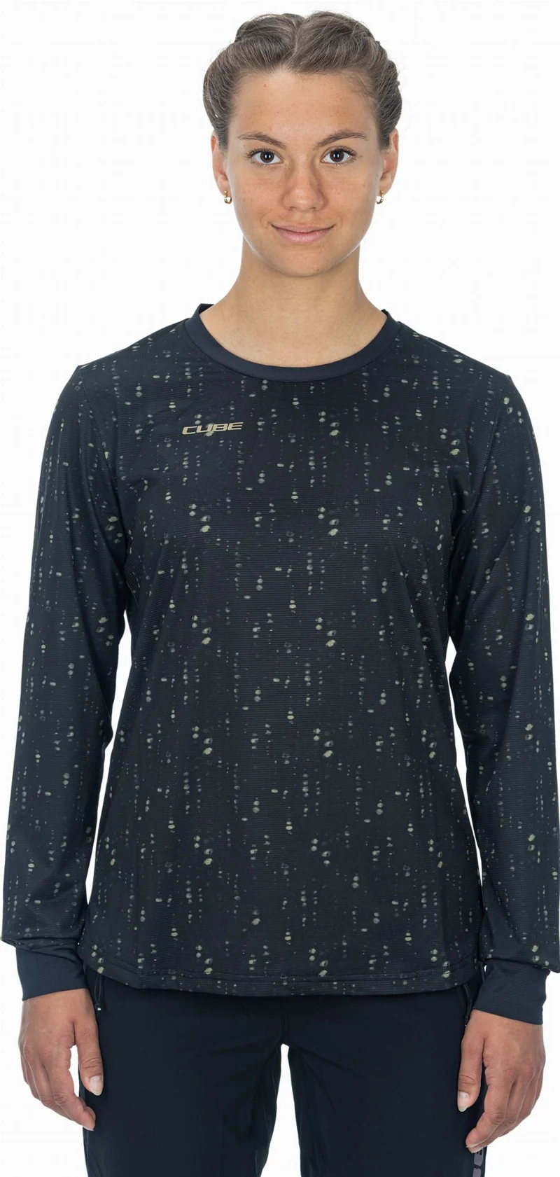 Cube ATX WS Rundhalstrikot Langarm black pattern