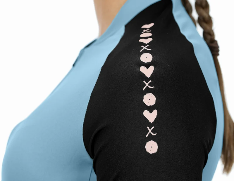 Cube ATX WS Trikot Half Zip CMPT Kurzarm blue