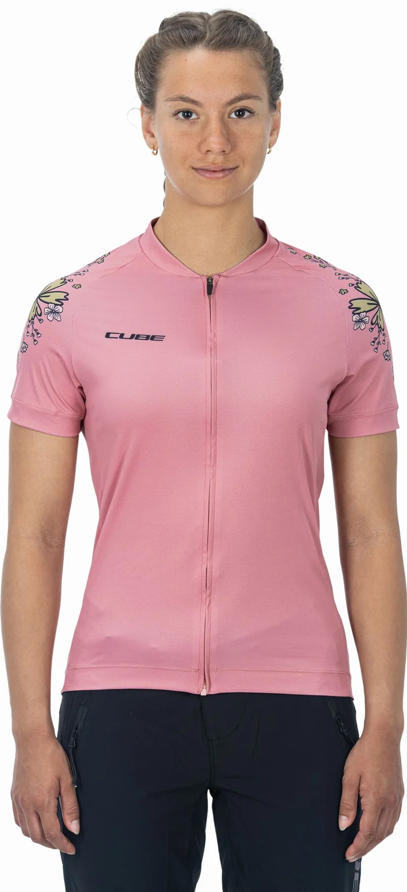 Cube ATX WS Trikot Full Zip CMPT Kurzarm coral