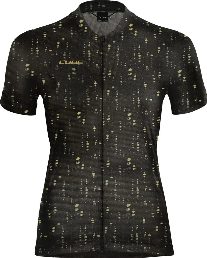 Cube ATX WS Trikot Full Zip CMPT Kurzarm black pattern