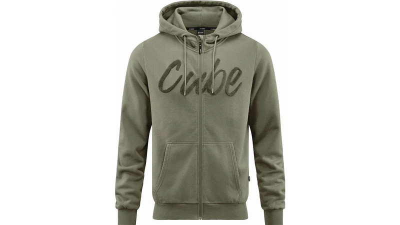 Cube Organic Zip Hoodie olive