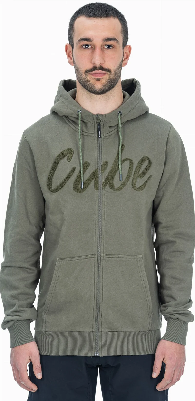 Cube Organic Zip Hoodie olive