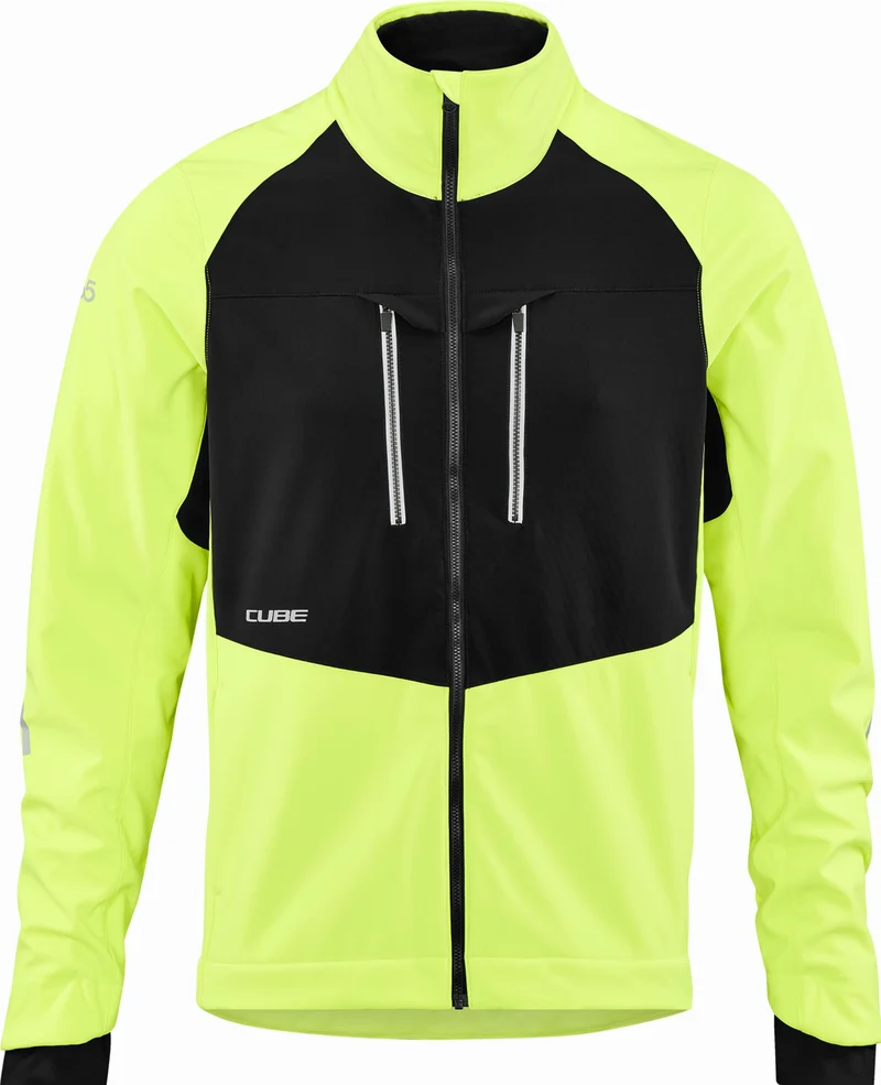 Cube Blackline Softshelljacke 365 Safety black`n`neon yellow