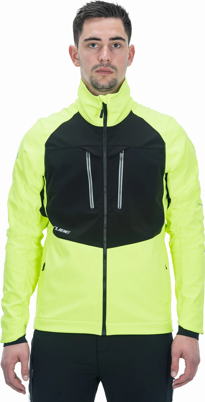 Cube Blackline Softshelljacke 365 Safety black`n`neon yellow