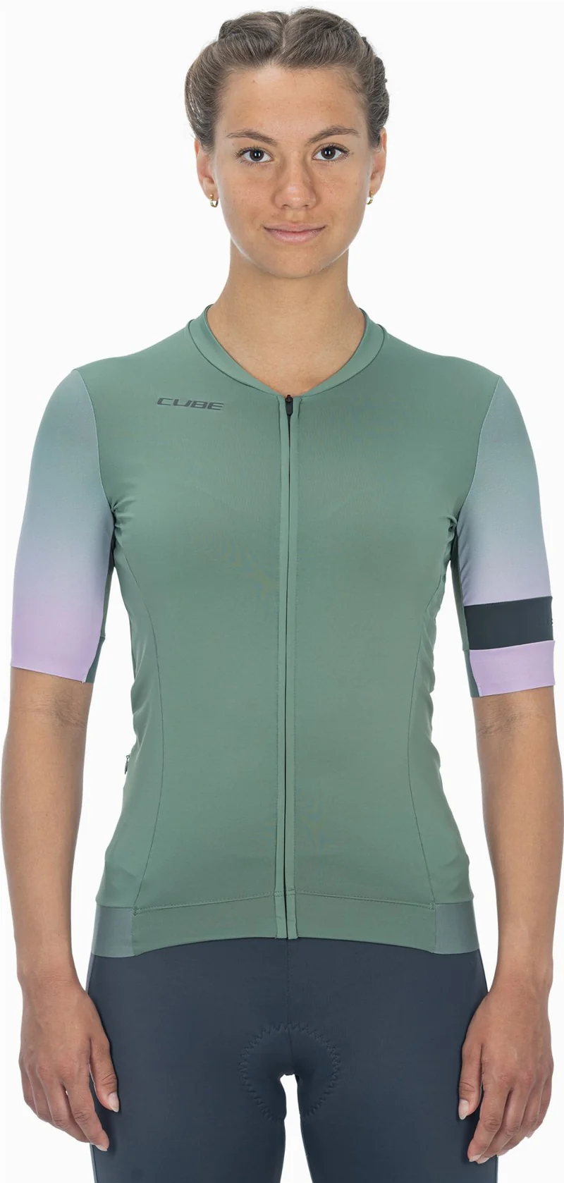 Cube Blackline WS Trikot Fade Kurzarm green´n´violet