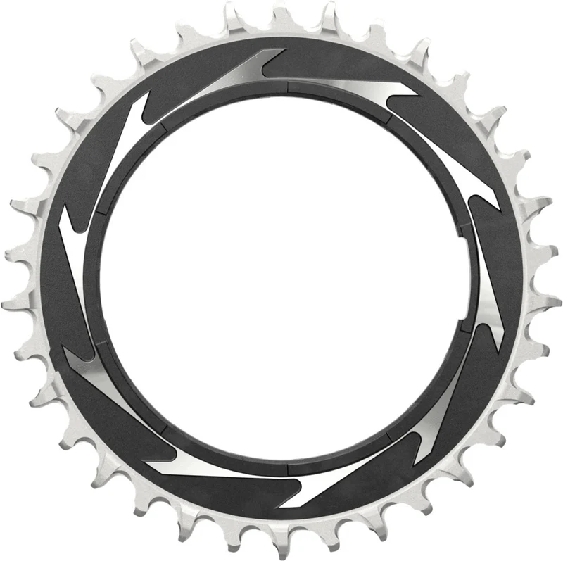 SRAM T-Type Eagle Powermeter Kettenblatt 12-fach Thread Mount Offset 3 mm Aluminium silber