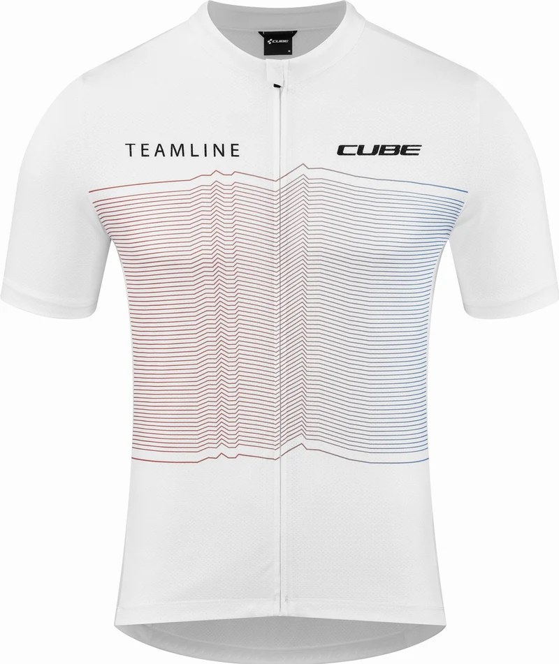 Cube Teamline Trikot CMPT Kurzarm white