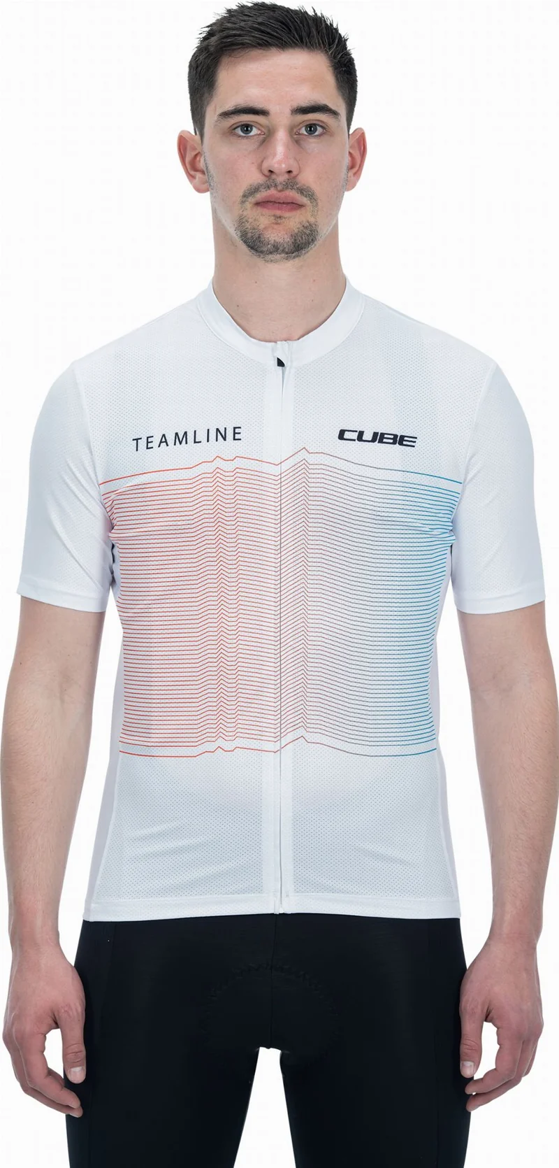 Cube Teamline Trikot CMPT Kurzarm white