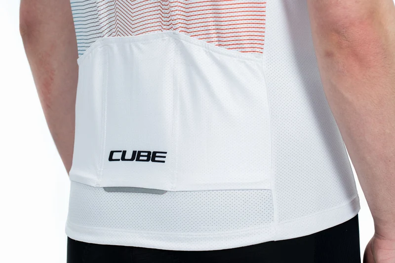 Cube Teamline Trikot CMPT Kurzarm white