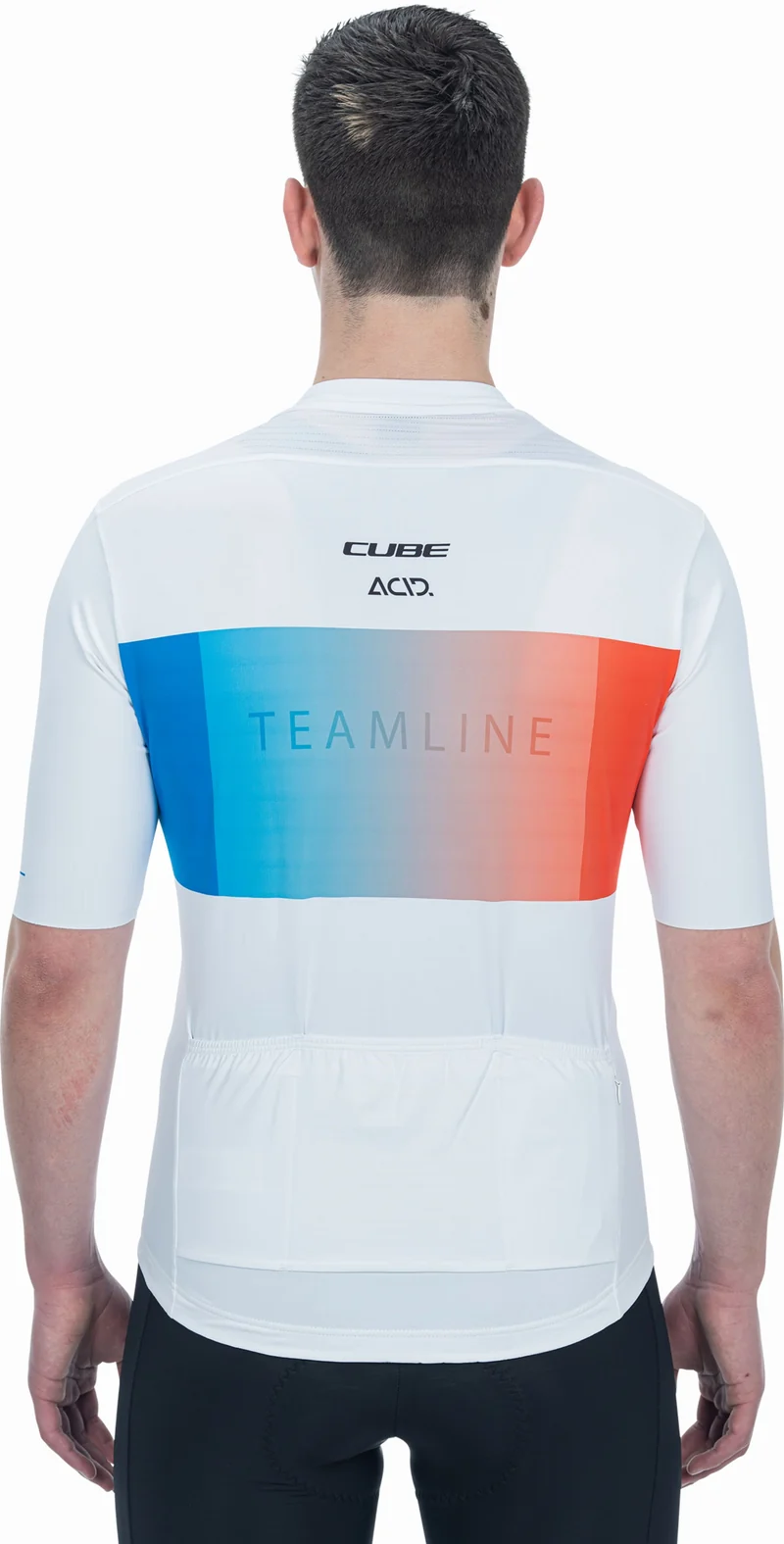 Cube Teamline Trikot Kurzarm white´n´blue´n´red
